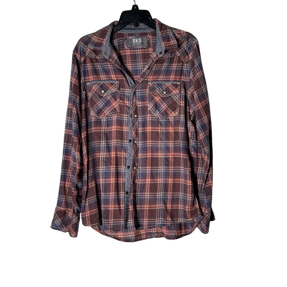 Buckle BKE Standard Fit Men's Medium Western Shirt Vintage‎ Washed